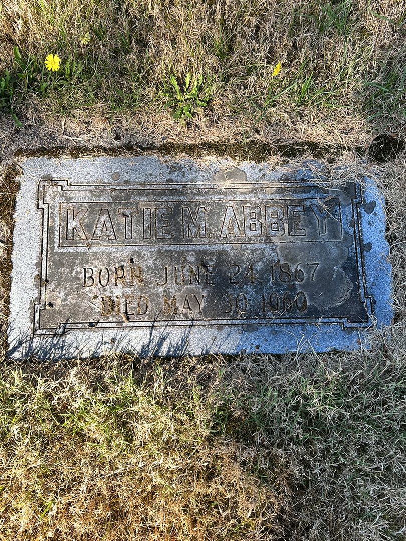 Katie M. Abbey's grave. Photo 1