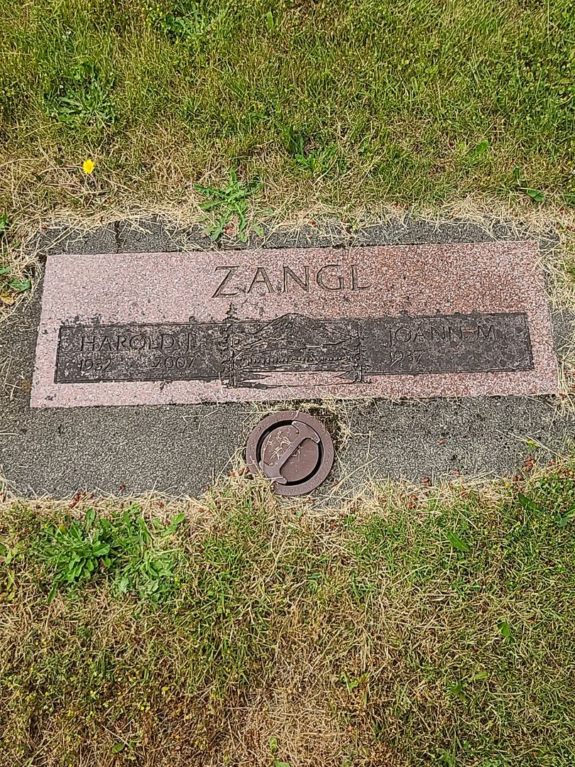 Harold J. Zangl's grave. Photo 1