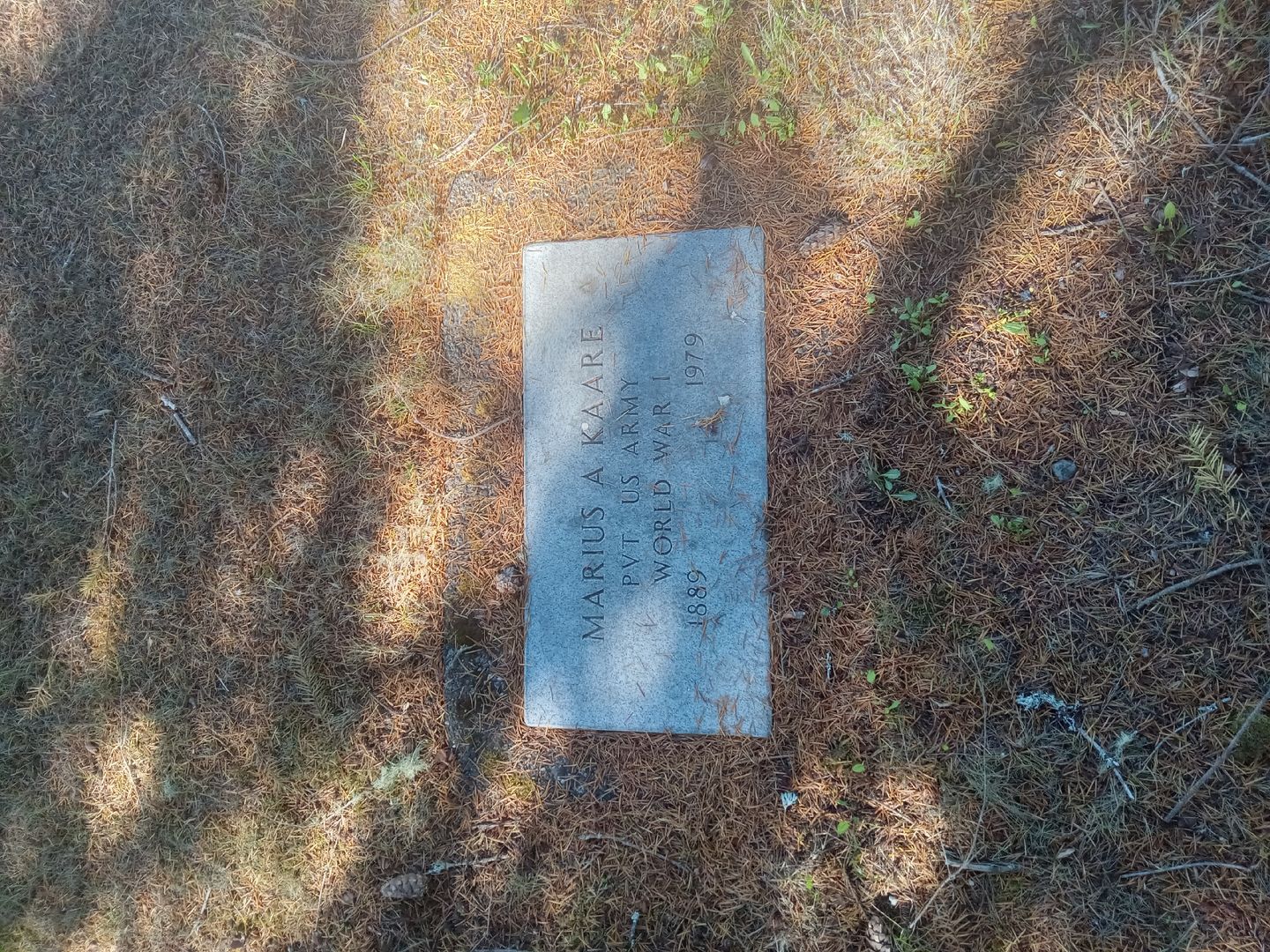 Marius A. Kaare's grave. Photo 1