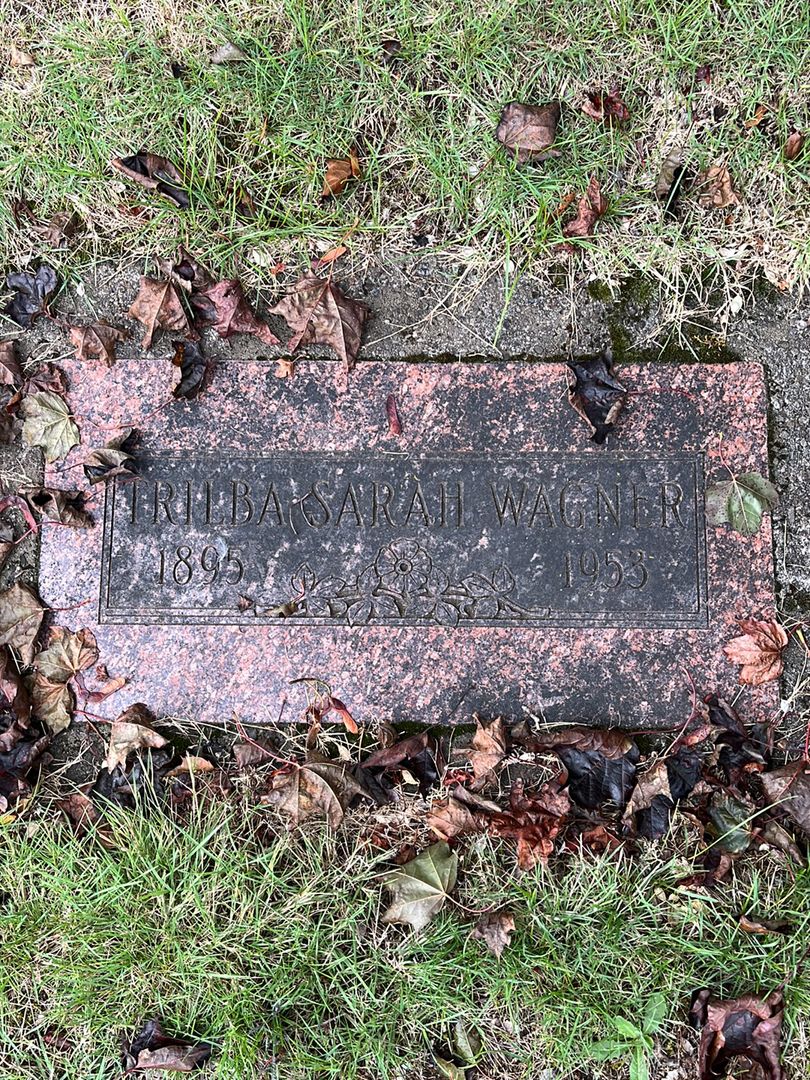 Trilba Sarah Wagner's grave. Photo 1