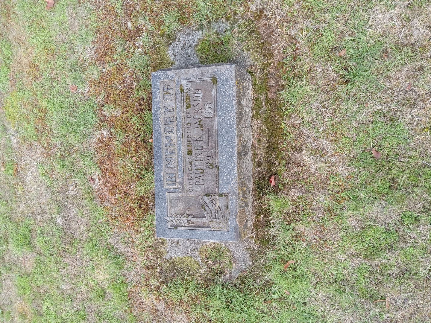 Pauline N. Jackson's grave. Photo 1