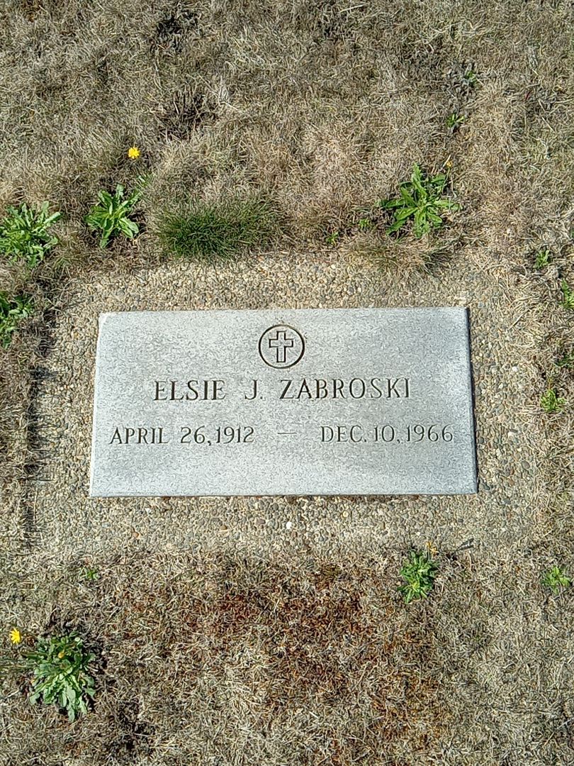 Elsie J. Zabroski's grave. Photo 1
